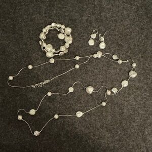 J Jill Silver and Pearl Jewelry Set